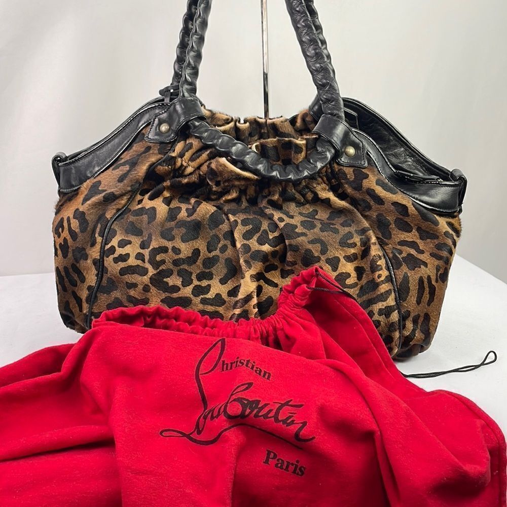 Christan Louboutin Large Animal Pony Satchel Bag